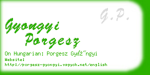 gyongyi porgesz business card